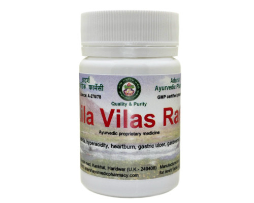 Lila Vilas Ras Adarsh Ayurvedic, 20 grams ~ 100 tablets