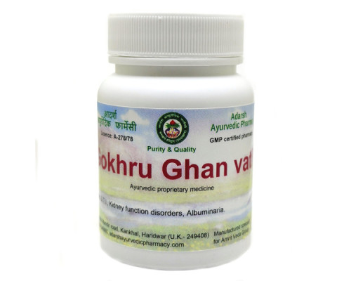 Gokhru ghan Adarsh Ayurvedic, 40 grams ~ 100 tablets