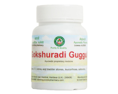 Gokshuradi Guggul Adarsh Ayurvedic, 40 grams ~ 100 tablets