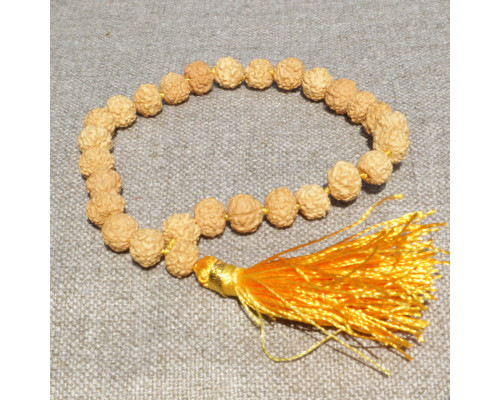 Bracelet from white rudraksha , 27 beads