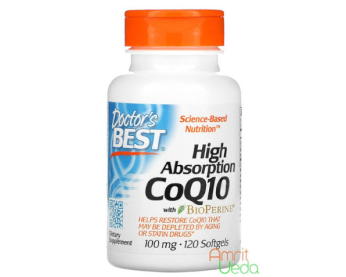 Coenzyme Q10 with BioPerine 100 mg Doctor's Best, 120 softgels