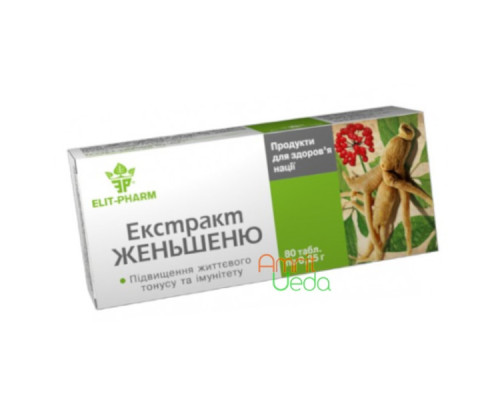 Ginseng extract Elit-Pharm, 80 tablets