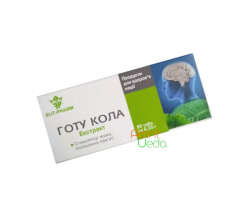 Gotu Kola (Brahmi) extract Elite-Pharm, 80 tablets