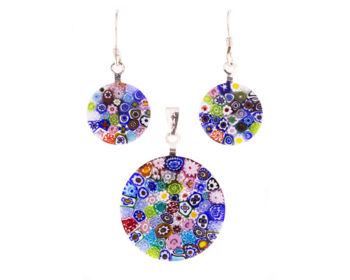 Pendant plus earrings Murano